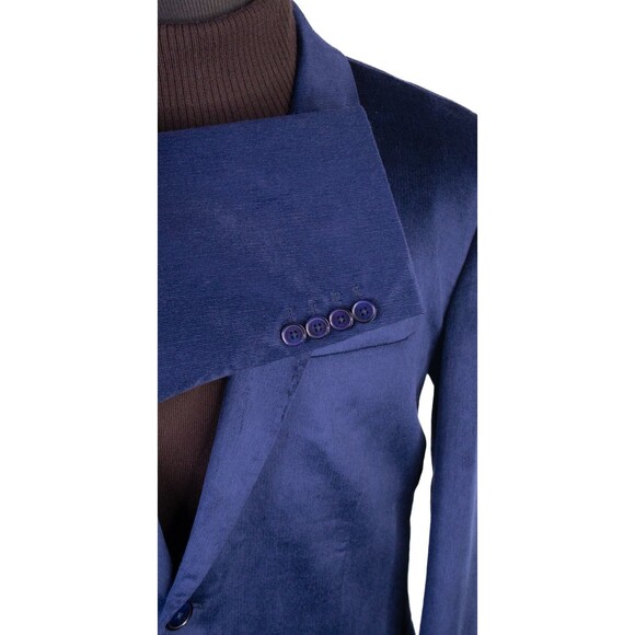 GUESS DEAN Sport Coat Jacket Casual Blazer Sz XL (46) Blue Two Button Cotton EUC - Picture 7 of 15